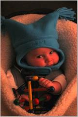 elf hat on adin